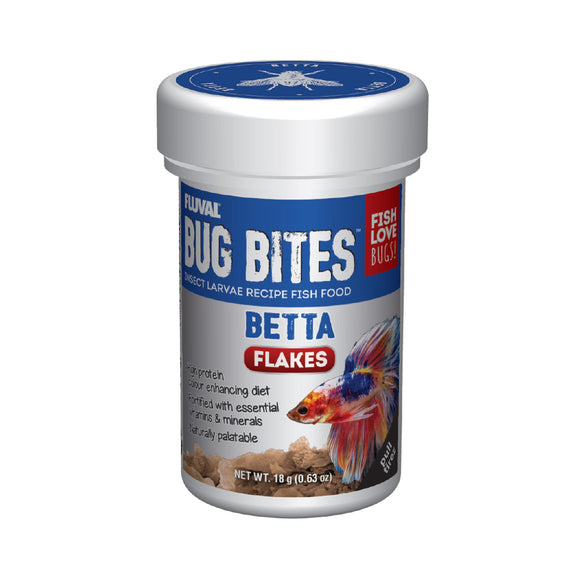Fluval Bug Bites Betta Color Enhancing Flakes 0.63 oz