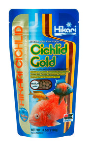 Hikari USA Cichlid Gold Sinking Pellets Fish Food 3.5 oz, Medium Pellet