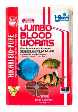 Hikari Bio-Pure Jumbo Blood Worms 16oz (Flat Pack)