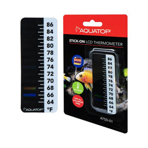 AQUATOP Stick-on LCD Digital Thermometer 1 x 2.5 inches, 64-86�F, ATSD-01