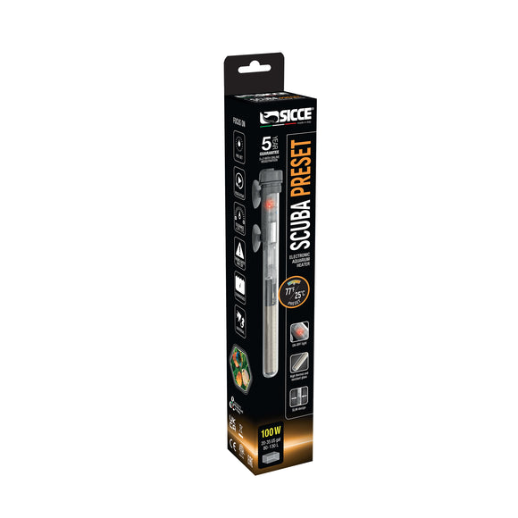 Sicce SCUBA Preset 100 - Submersible Heater - 100 Watt