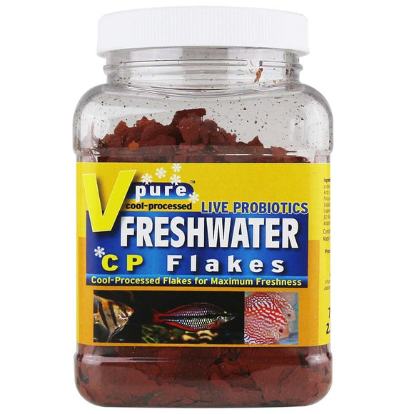 V2O Aquarium  Cool-Processed Flake Food Freshwater 3oz