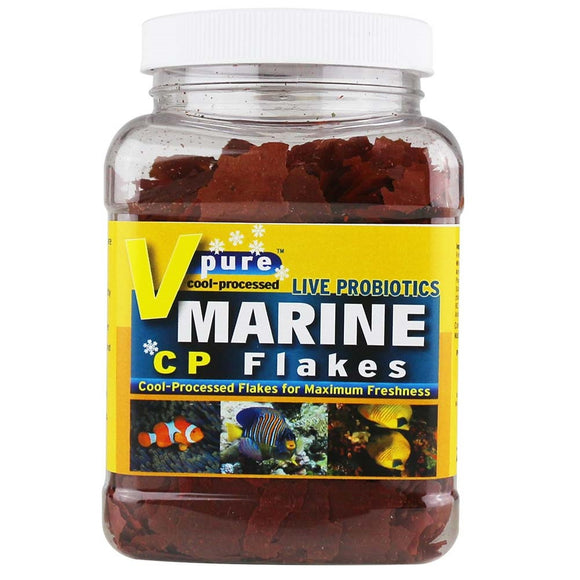 V2O Aquarium  Cool-Processed Flake Food Marine 3oz