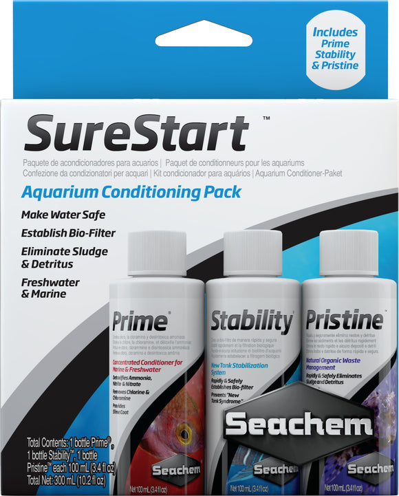 Seachem Laboratories SureStart Aquarium Conditioning Pack 3 pk