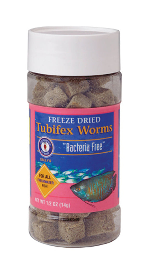 San Francisco Bay Brand Tubifex Worms Freeze Dried Fish Food 14 g 0.5 oz