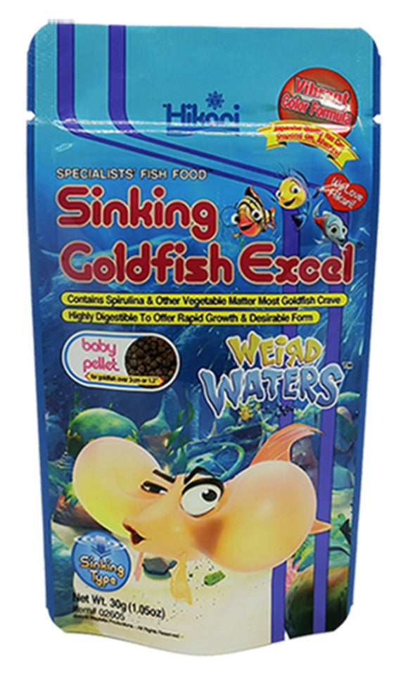 Hikari USA Weird Waters Sinking Goldfish Excel Fish Food 30gm