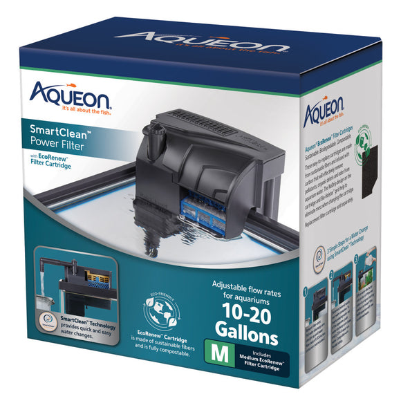 Aqueon SmartClean™ Power Filter with EcoRenew™ Filter Cartridge 1ea/10-20 gal