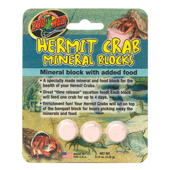 Zoo Med Hermit Crab Mineral Blocks - 3 pk