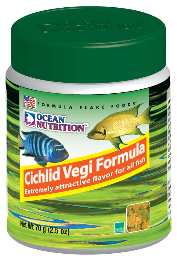 Ocean Nutrition Cichlid Vegi Flakes - 2.5 oz