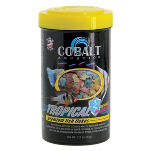 Cobalt Aquatics Tropical Flakes Premium Fish Food - 1.2 oz