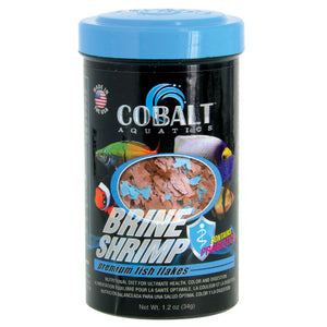 Cobalt Aquatics Brine Shrimp Flakes Premium Fish Food - 1.2 oz