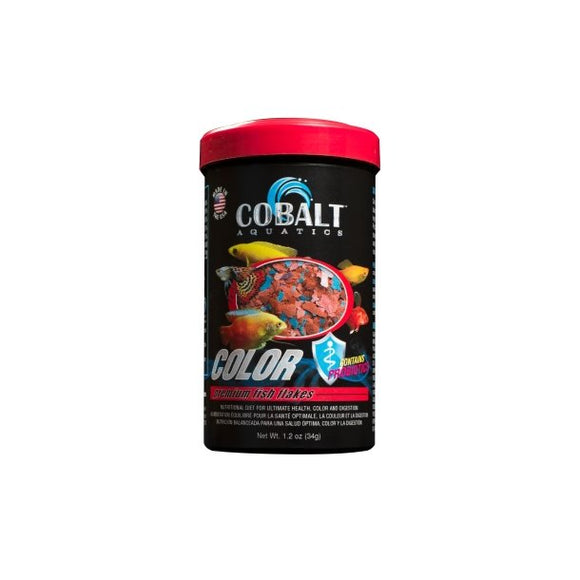 Cobalt Aquatics Color Flakes Premium Fish Food - 1.2 oz