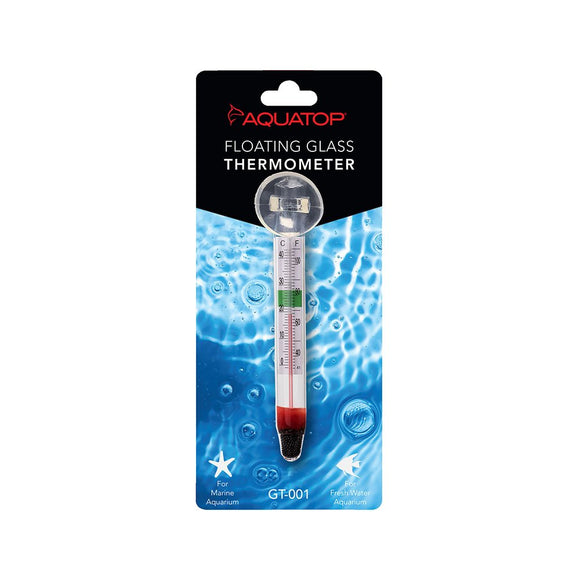 Aquatop® Floating Glass Thermometer w/Suction Cup Mount