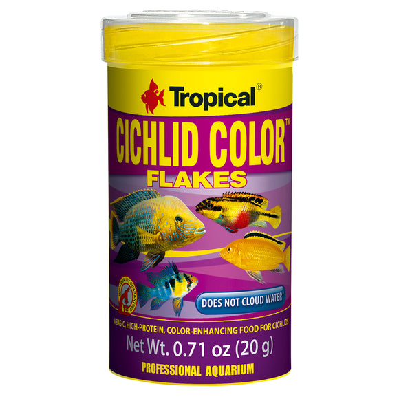 Tropical Cichlid Color Flakes - Standard - 0.71 oz