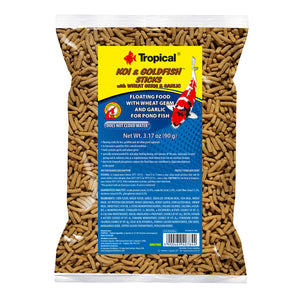 Tropical Koi & Goldfish Sticks with Wheat Germ & Garlic - 3.17 oz