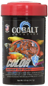 Cobalt Aquatics Color Flakes Premium Fish Food - .5 oz