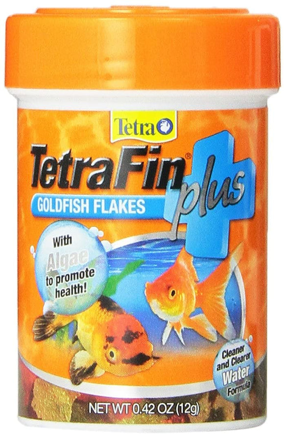 Tetra Tetrafin Plus Goldfish Flakes for Fish .42 Oz
