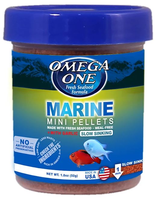 Omega One Marine Mini Pellets with Garlic 1.8 oz