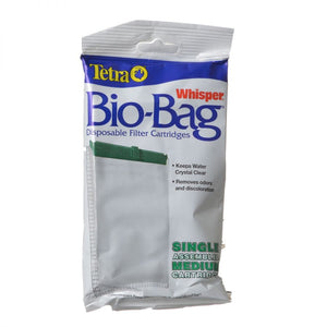 Tetra Bio-Bag Disposable Filter Cartridges Medium  For Whisper 10, 10i, E, J & Micro Power Filters (1 Pack)