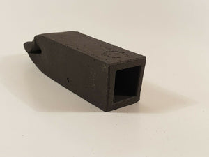 1060 - 1.5" Square Shaped Opening Pleco Cave - Chocolate/Black