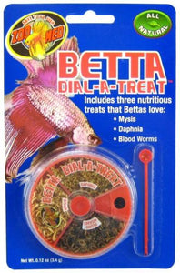 Zoo Med Betta Dial-A-Treat (Mysis/Daphnia/Blood Worm) Freshwater Betta Fish Food