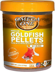 Omega One Medium Goldfish Pellets 4.2 oz