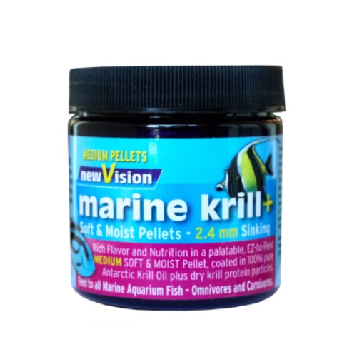V2O Aquarium 2.8oz Marine Krill+ Pellets 2.4mm