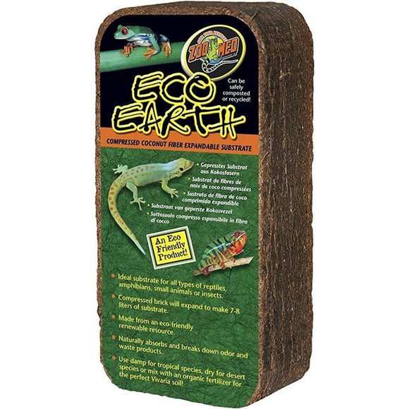 Zoo Med Eco Earth Compressed Coconut Fiber Expandable Substrate 1 Pack
